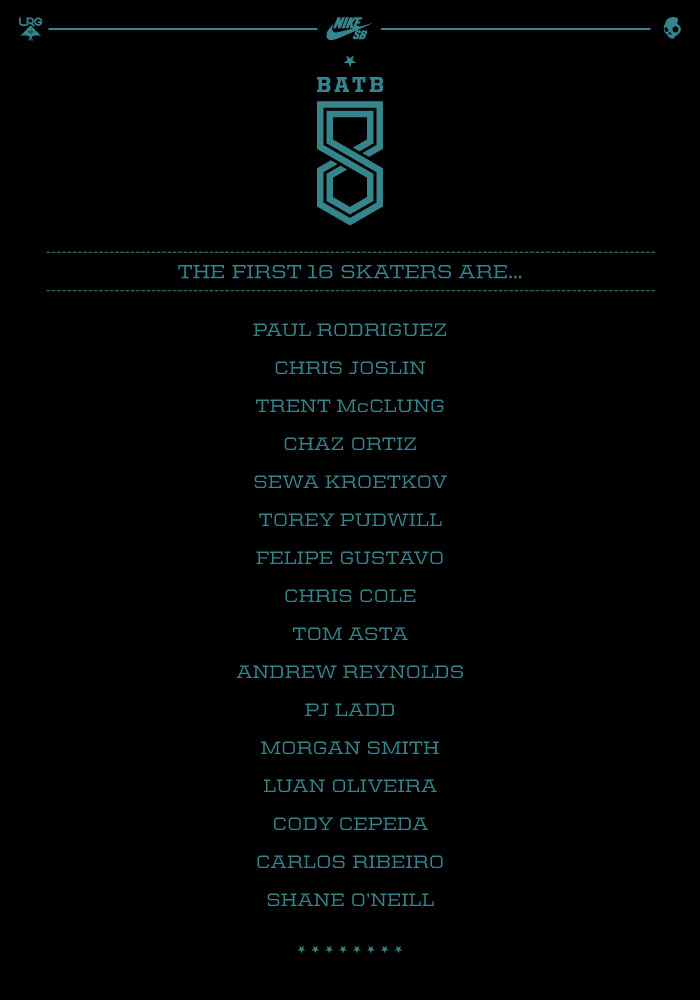 BATB8: The First 16 Skaters are...