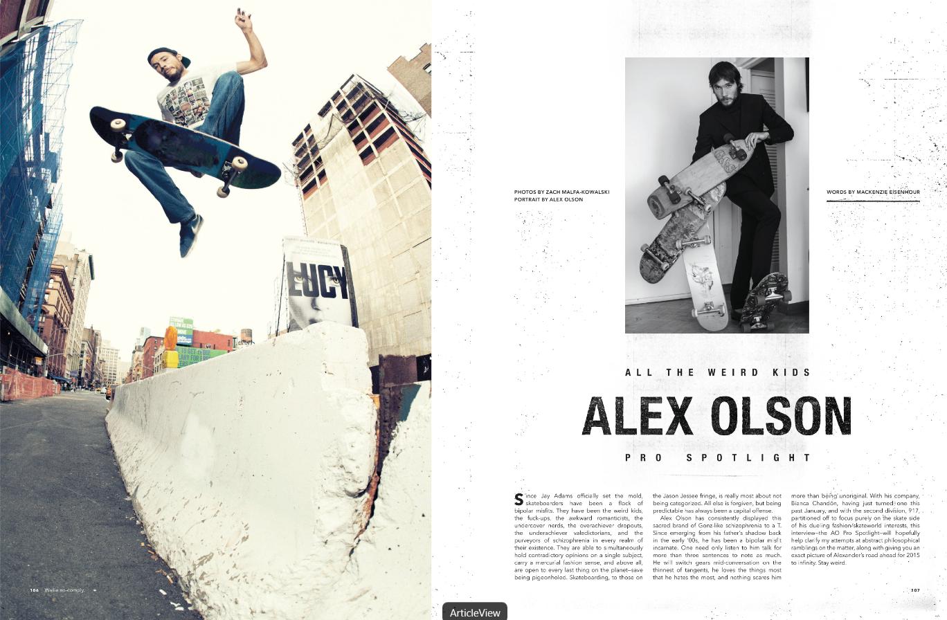 Alex Olson: Transworld Interview