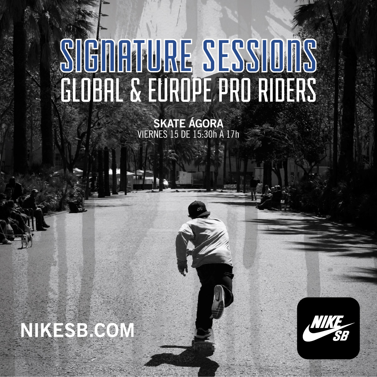 Firma de autógrafos con Nike SB