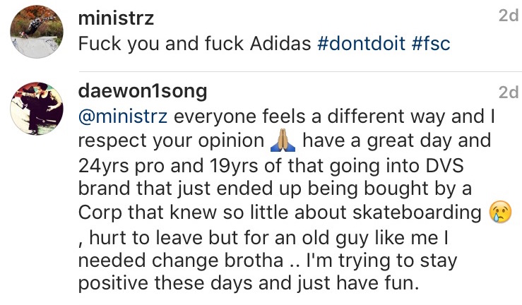 Daewon Song se marchó de DVS por el cambio de dueños