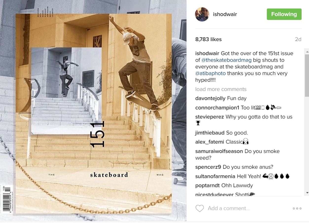 Ishod Wair: Portada 151 Skateboard Mag