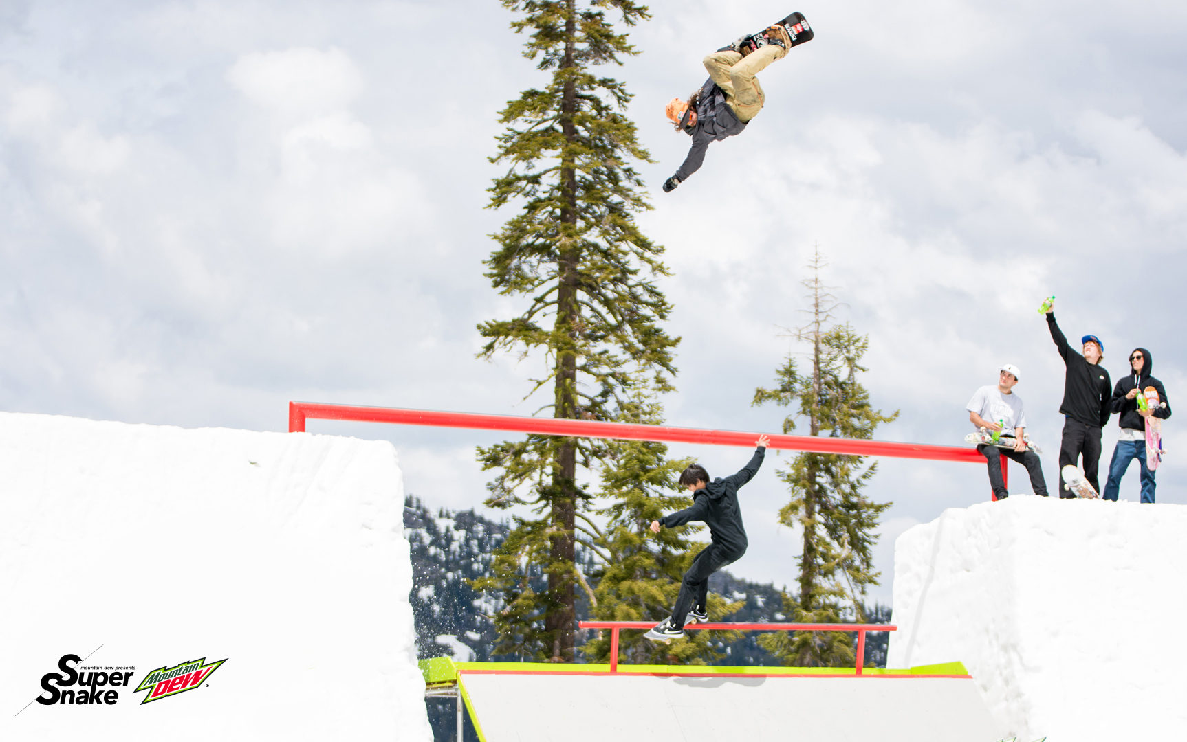 MTN Dew crea el Supersnake: La primera pista híbrida de snow y skate en nieve