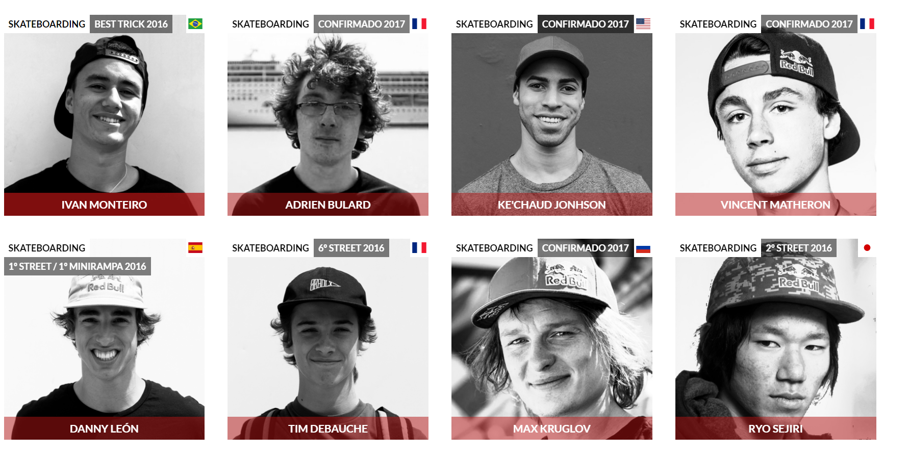 Skaters confirmados - O&#039;Marisquiño 2017