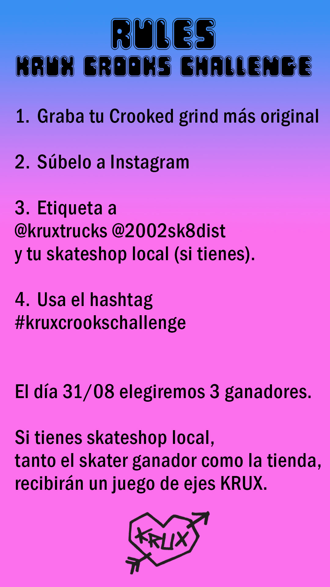 Participa en el #KruxCrooksChallenge y gana unos ejes