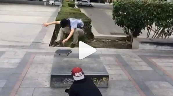 Jordan Trahan 360 Flip over Jkwon Ledge