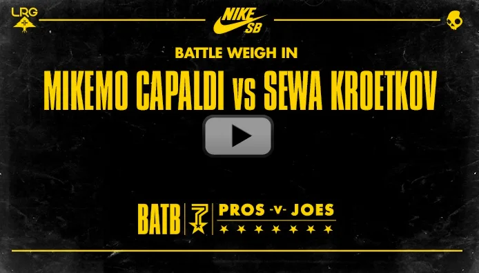 BATTLE WEIGH IN Mike Mo Capaldi vs Sewa Kroetkov